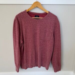 J. Crew Men's Burgundy Crewneck Sweater